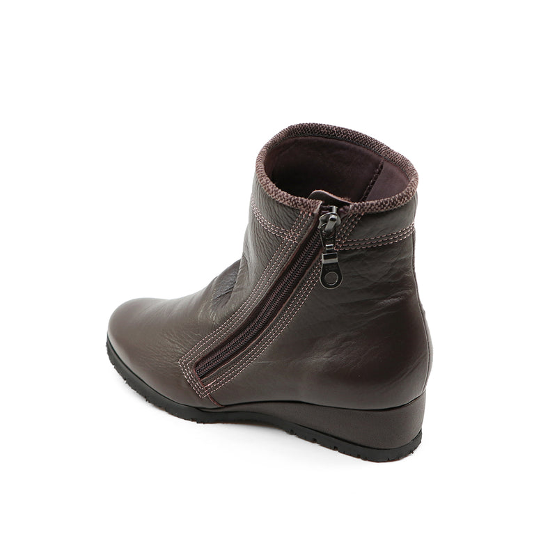 Marika Dark Brown Anti Slip Soft Wedge Boots