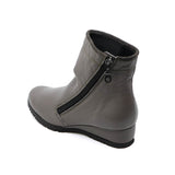MARIKA Grey Anti Slip Soft Wedge Boots