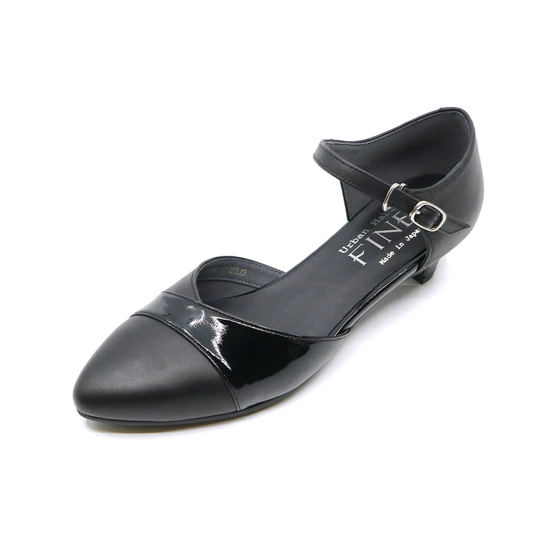 MARIN2 Black Balanced Heel Pumps