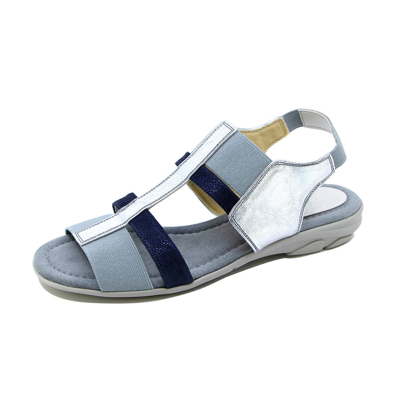 MII Silver Blue Combi Soft Walking Sandals