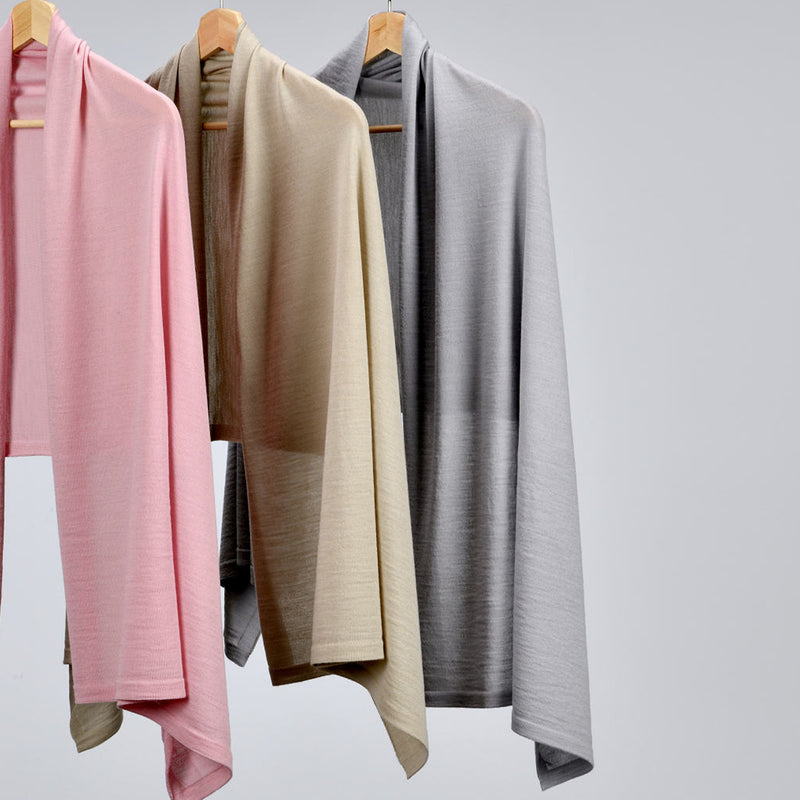 Mino Grey Multi Way Wool Mix Poncho