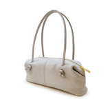 MUZI Ice Grey Mini Boston Shoulder Bag