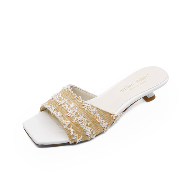 NOZOMI Beige Mule Sandals