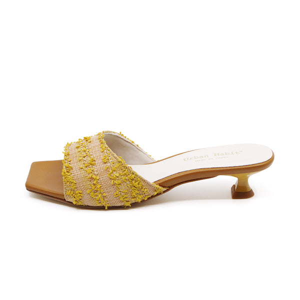 NOZOMI Mustard Mule Sandals