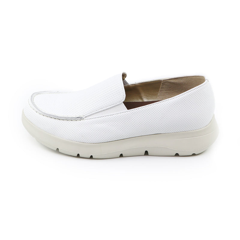 Nairi Off White Soft Walking Slip-ons