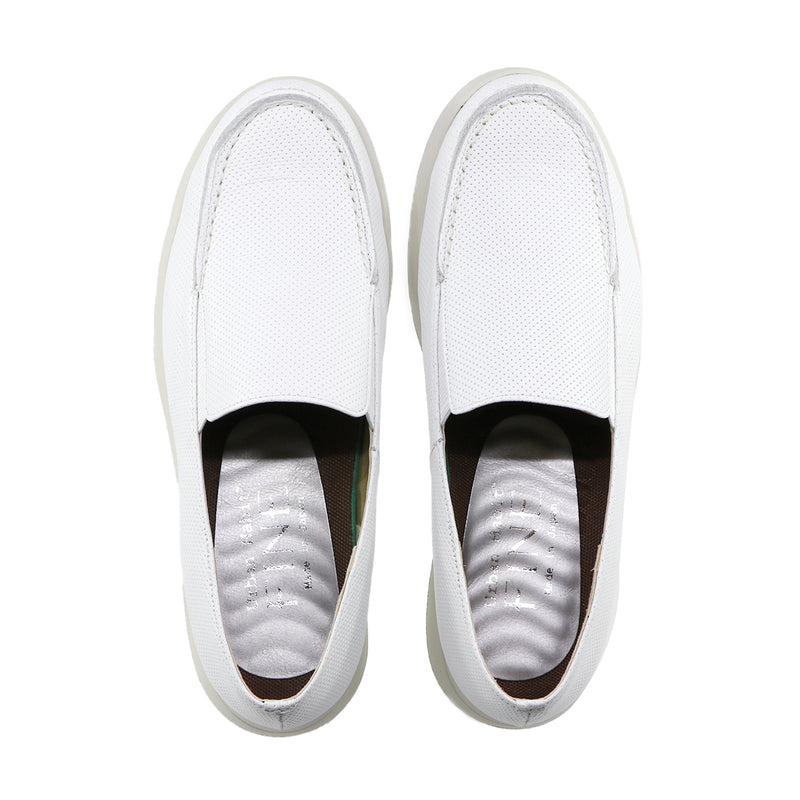 Nairi Off White Soft Walking Slip-ons