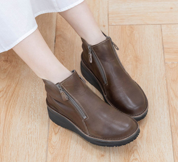 NAWA Grey Anti-Slip Wide Fit Short Boots