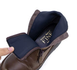 NAWA Shrink Choco Anti-Slip Wide Fit Short Boots