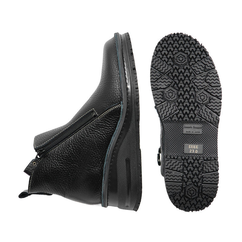 NAWA Shrink Black Anti-Slip Wide Fit Short Boots