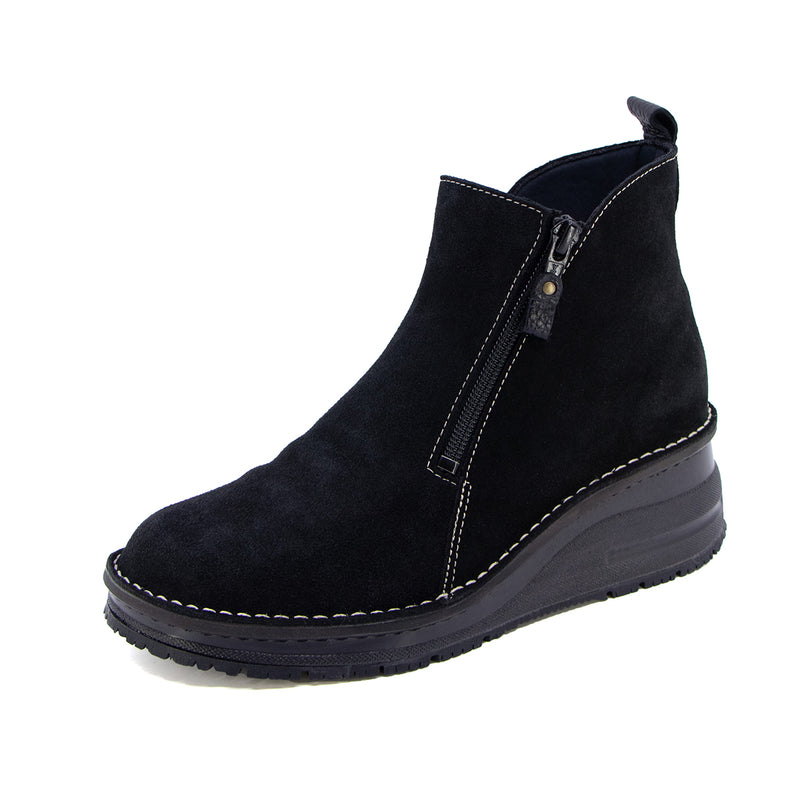 Nawa Black Anti Slip Wide Fit Short Boots