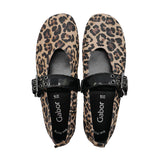 NELLA Leopard Soft Walking Strap Flats
