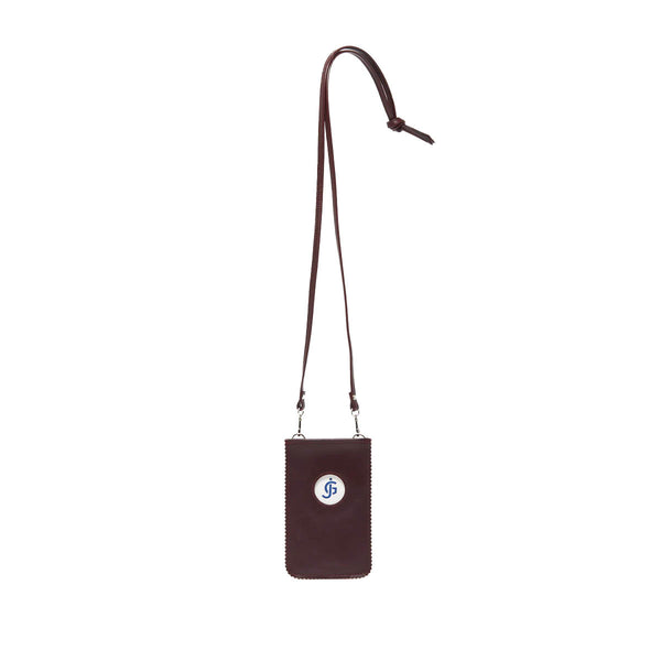 Niki  Wine Nappa  Leather Phone Holder