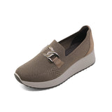 AURIE Taupe Wide Fit Stretch Slip-Ons