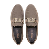 AURIE Taupe Wide Fit Stretch Slip-Ons