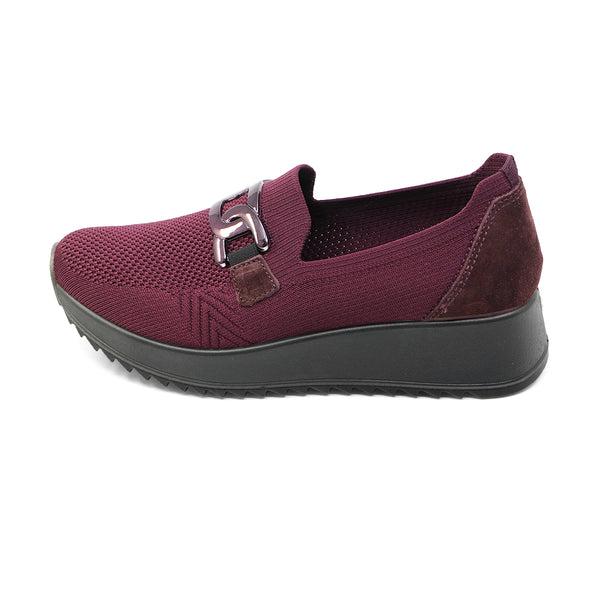 AURIE  Bordoux WIDE FIT STRETCH SLIP-ONS