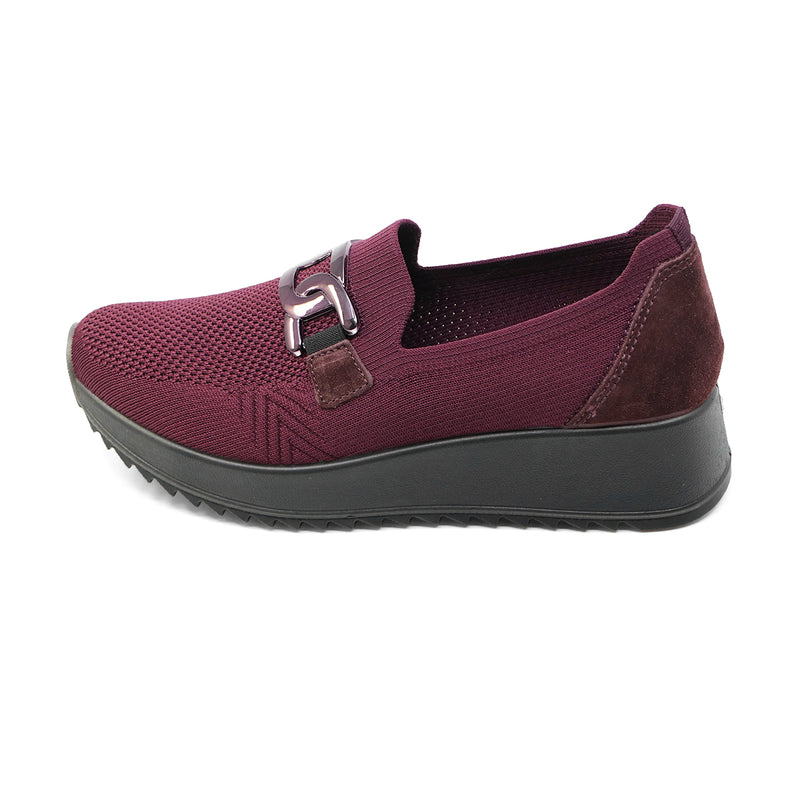 AURIE Bordoux Wide Fit Stretch Slip-Ons
