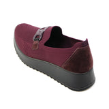 AURIE Bordoux Wide Fit Stretch Slip-Ons