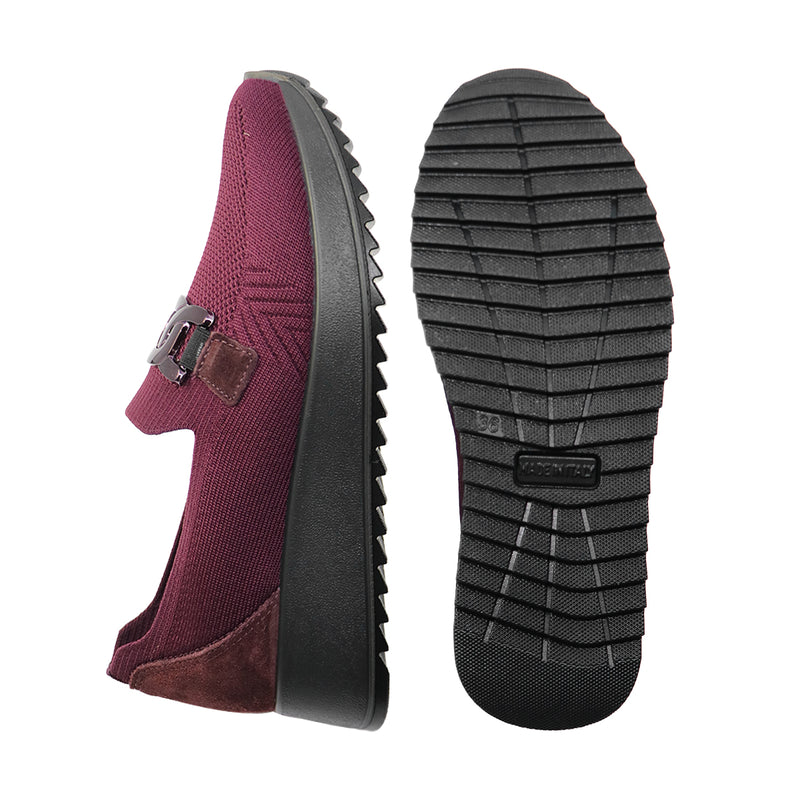 AURIE Bordoux Wide Fit Stretch Slip-Ons