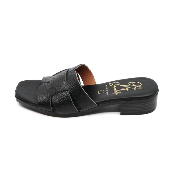 Ola All Black Soft Sandals