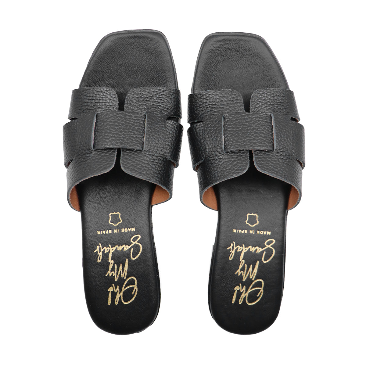Ola All Black Soft Sandals