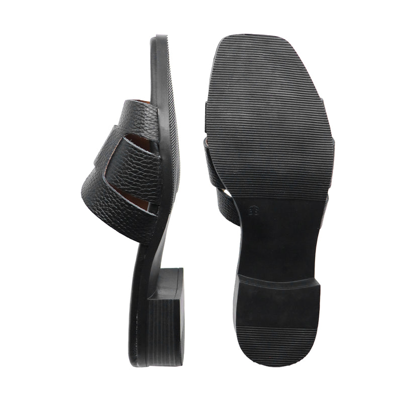 Ola All Black Soft Sandals