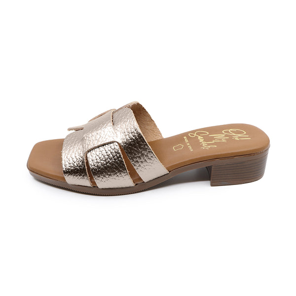 Ola Pink Gold Sandals