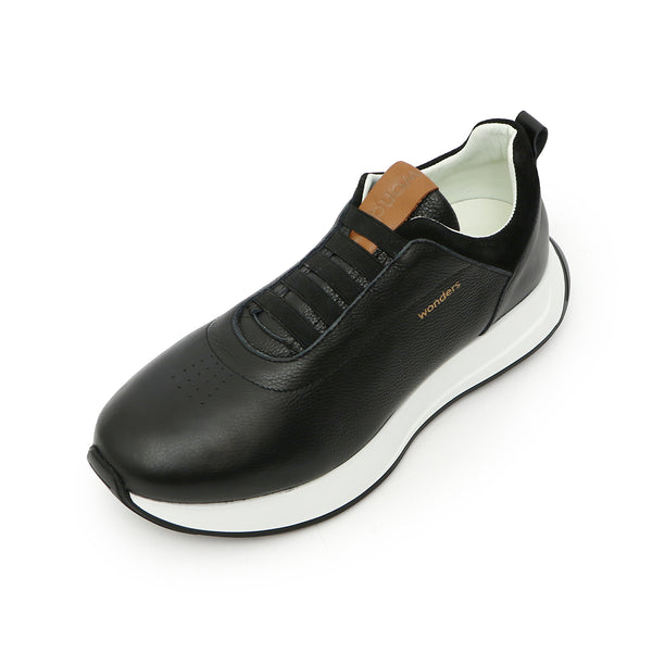 Pablo Homme Black Soft Walking Sneakers