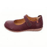 PASS BUTTON Bordoux Strap Flats