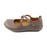 PASS-X Latte Cross Strap Flats