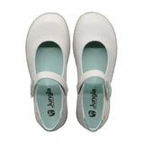 PASS BUTTON Off White STRAP FLATS