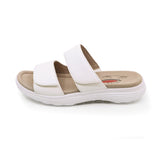 PEYTON White Rolling Soft Sandals