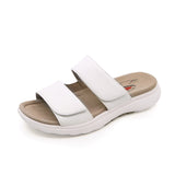 PEYTON White Rolling Soft Sandals