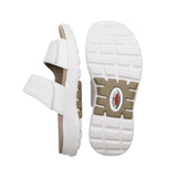 PEYTON White Rolling Soft Sandals