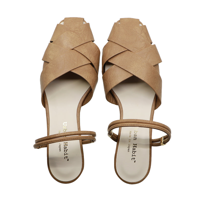 Pema Dark Beige 2 ways Sandals