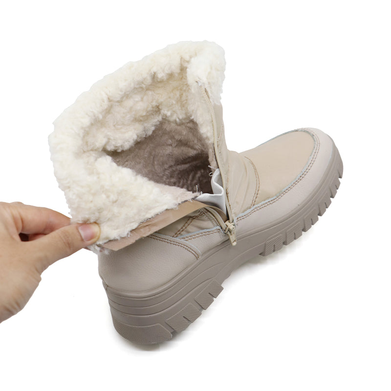 POMI Cream Beige Waterproof Warm Boots