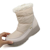 POMI Cream Beige Waterproof Warm Boots