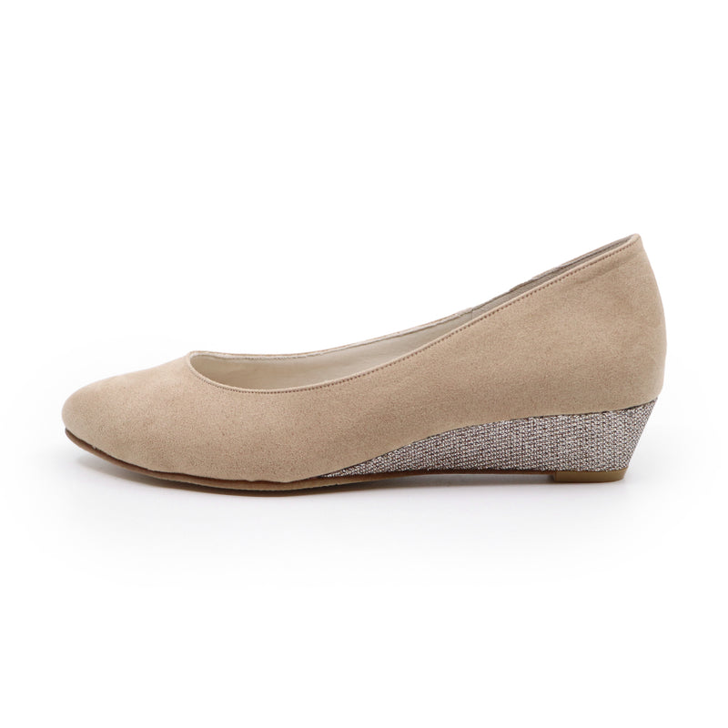RAIRA Pink Beige Wide Fit Wedges