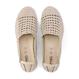 RELLA Beige Mesh Soft Walking Stretch Flats
