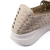 RELLA Beige Mesh Soft Walking Stretch Flats
