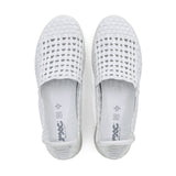 RELLA White Mesh Soft Walking Stretch Flats