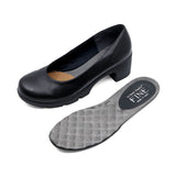 RIONA All Black Soft Walking Pumps