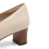 RIWA Beige Balanced Heel Pumps