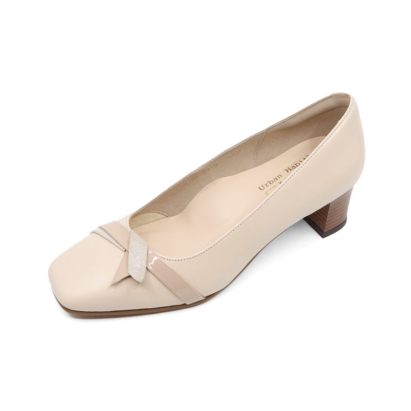 RIWA Beige Balanced Heel Pumps