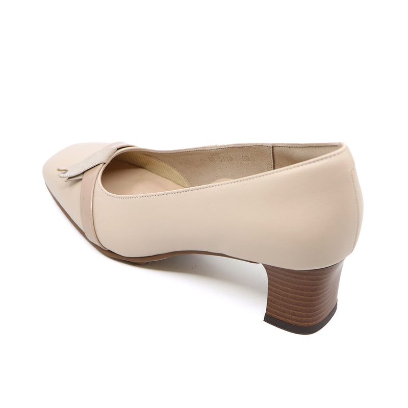 RIWA Beige Balanced Heel Pumps