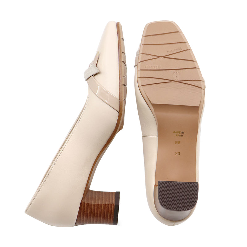 RIWA Beige Balanced Heel Pumps