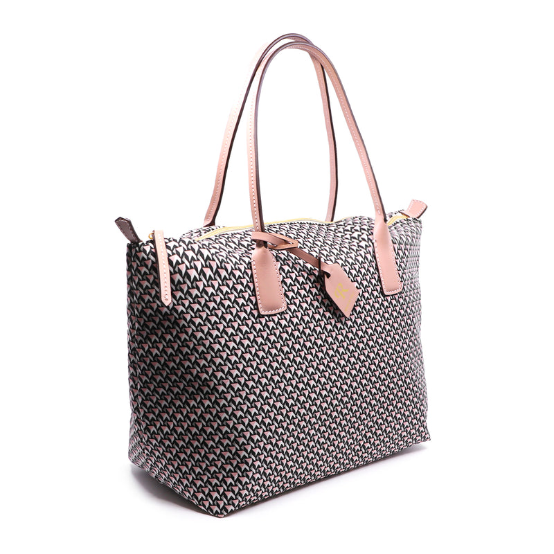 Robertina Large (LT) Rose Grey Tatami Tote Bag