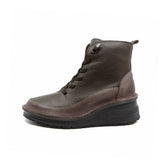 RUTO Dark Brown Anti-Slip Wide Fit Boots