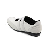 SACHIE Off White Soft Walking Double Straps Flats