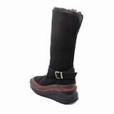 Saemi Dark Brown 2 Ways Anti-Slip Mouton Long Boots