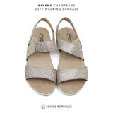 SAVANA Champagne Soft Walking Sandals